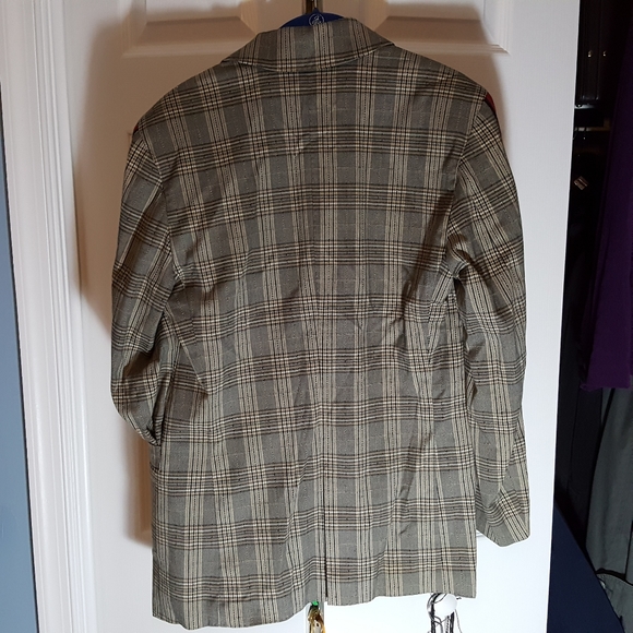 UNIQUE!! Ergonomic Jeans" "SAMPLE"?? Plaid Jacket - Picture 7 of 8